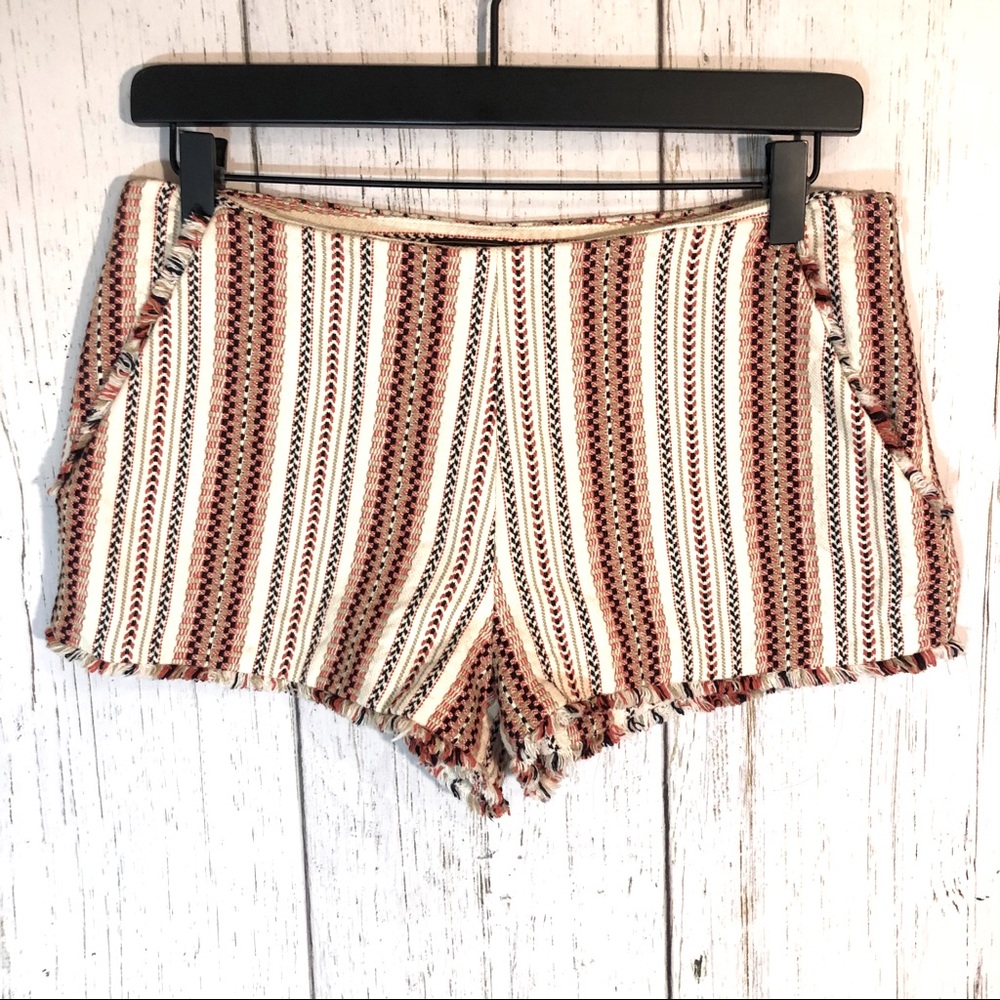 Zara Tribal Embroidered Print Shorts Size Medium